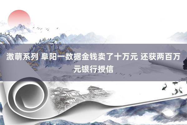 激萌系列 阜阳一数据金钱卖了十万元 还获两百万元银行授信