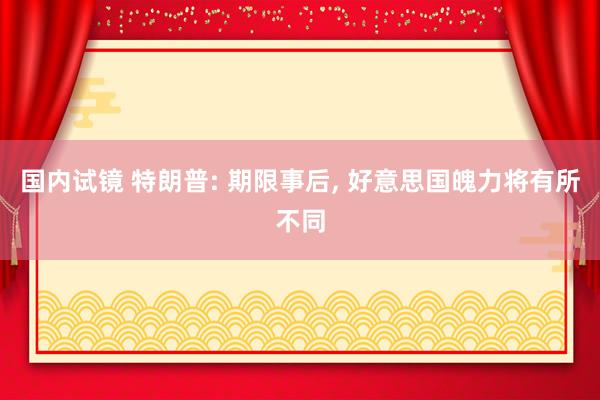 国内试镜 特朗普: 期限事后, 好意思国魄力将有所不同