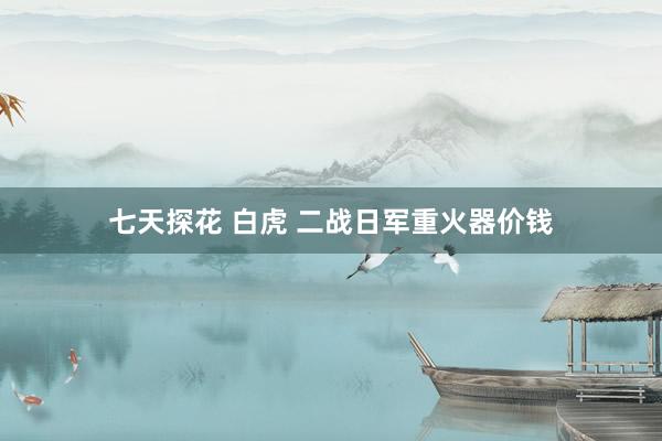 七天探花 白虎 二战日军重火器价钱